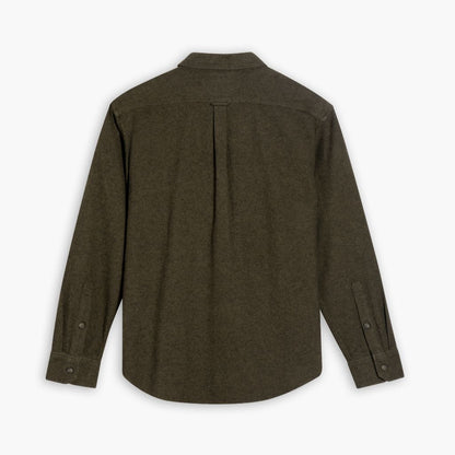 Summit Flannel Shirt | Olive Herringbone
